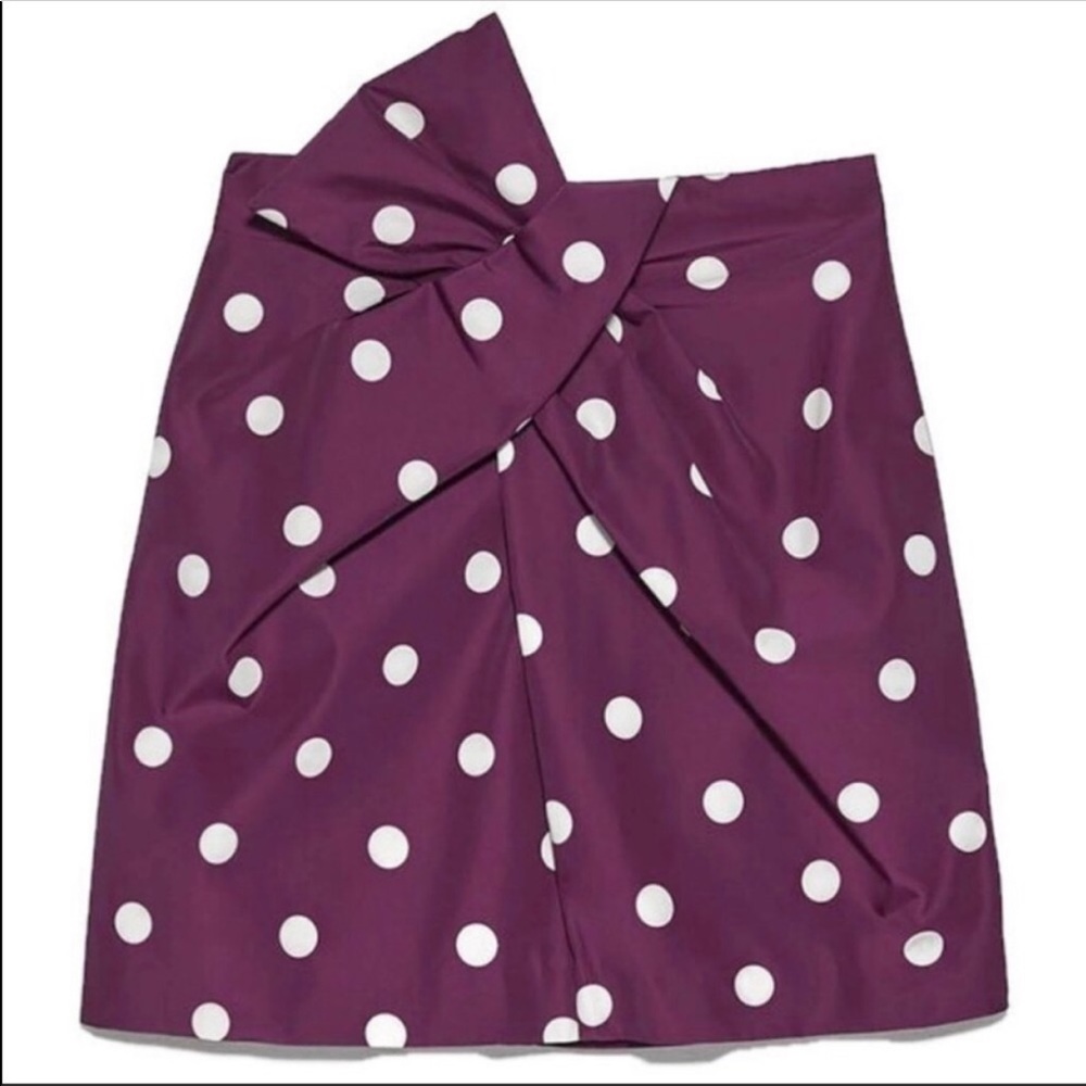 NEW!!! Zara Dark Burgundy Polka Dot Skirt